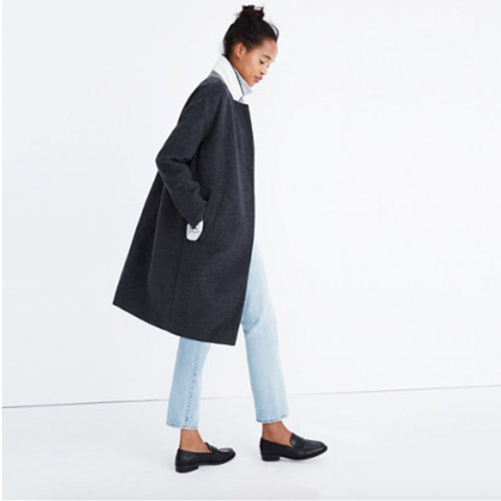 Madewell Monsieur Coat in Dark Gray